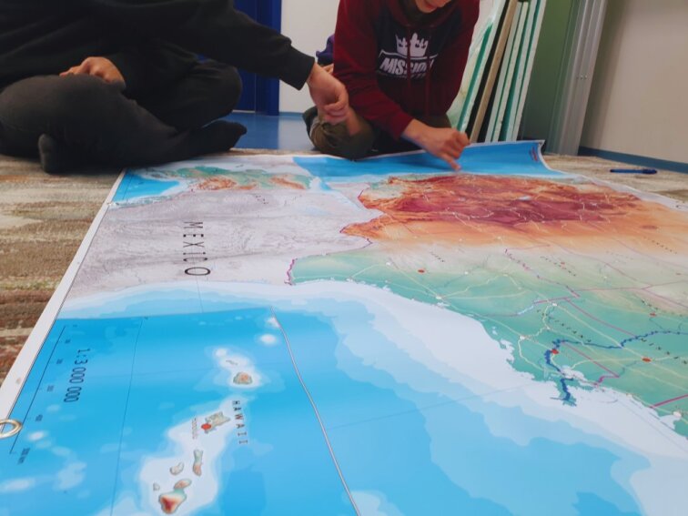 Velká výuková mapa USA