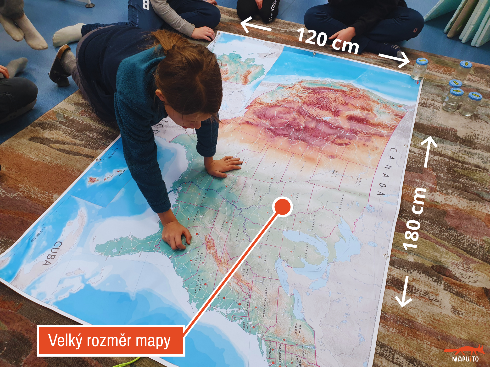 Velká výuková mapa USA