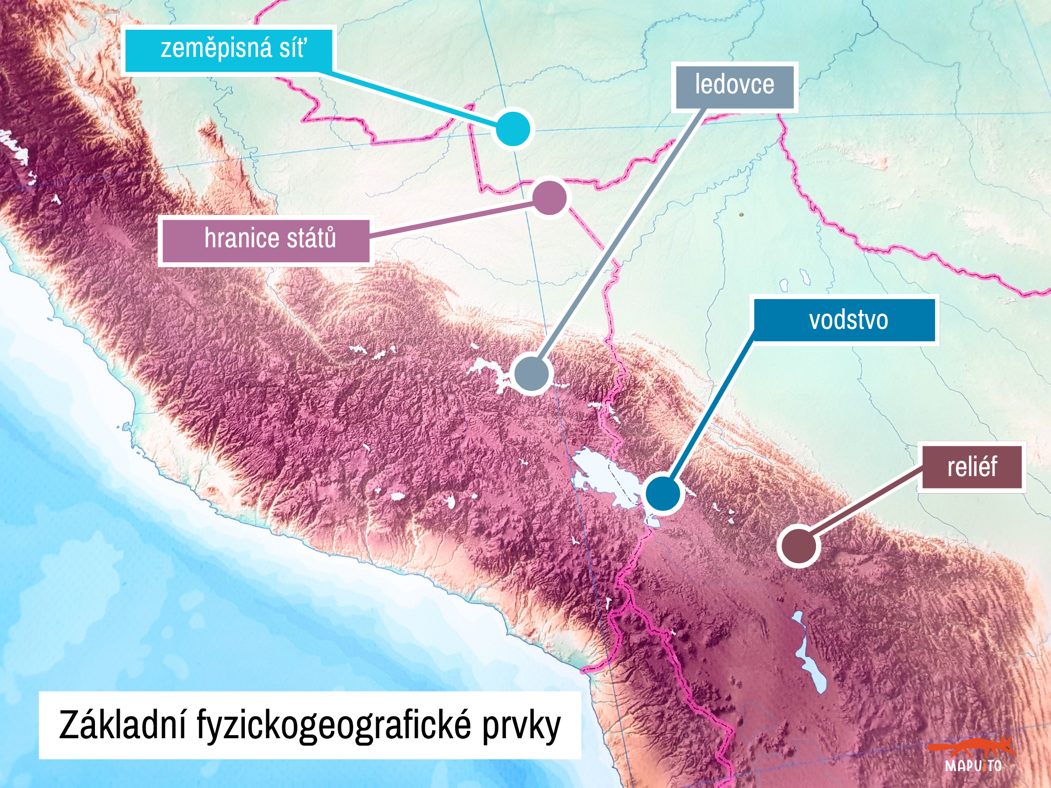 Velká mapa Jižní Ameriky