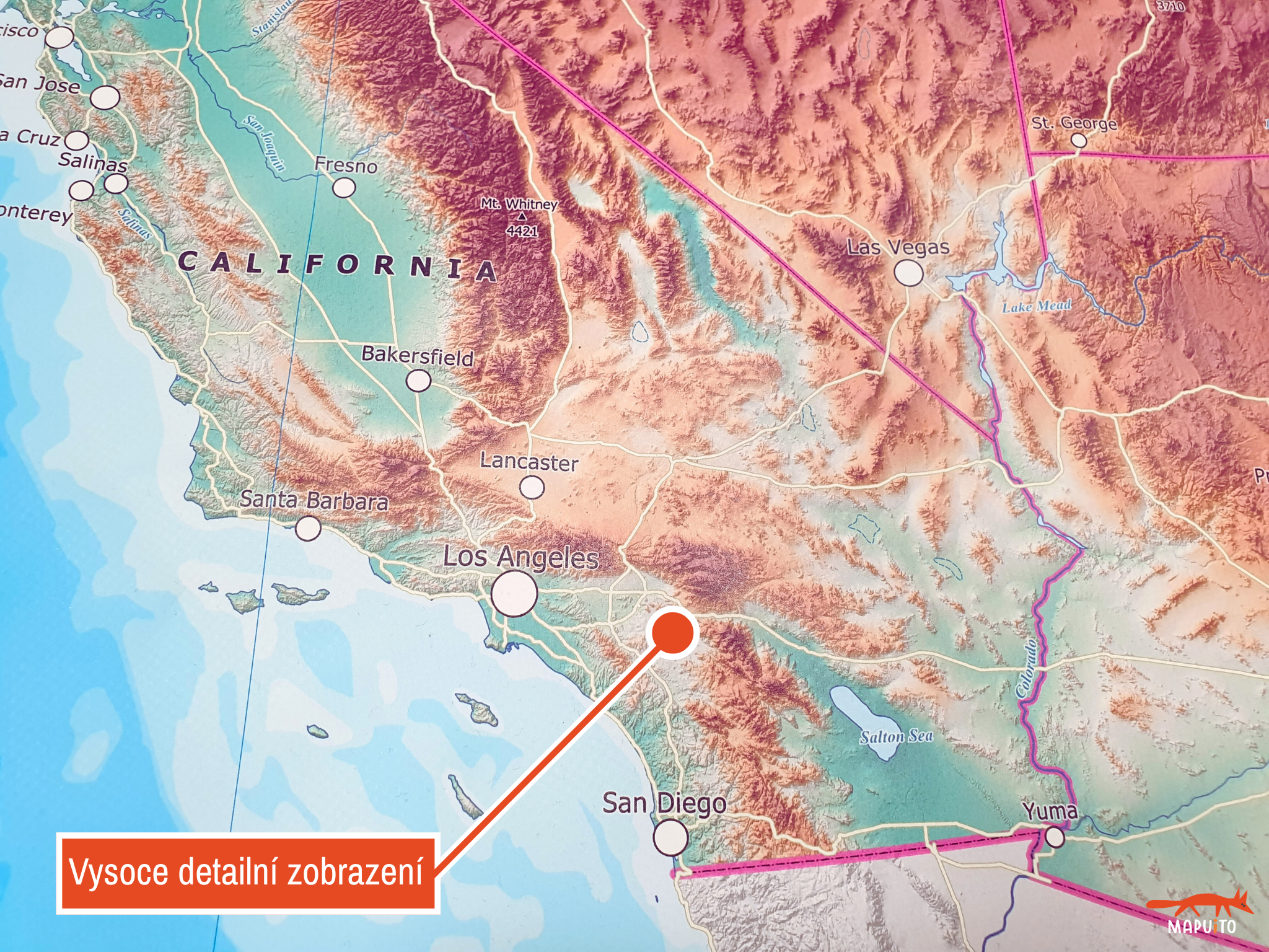 Velká výuková mapa USA