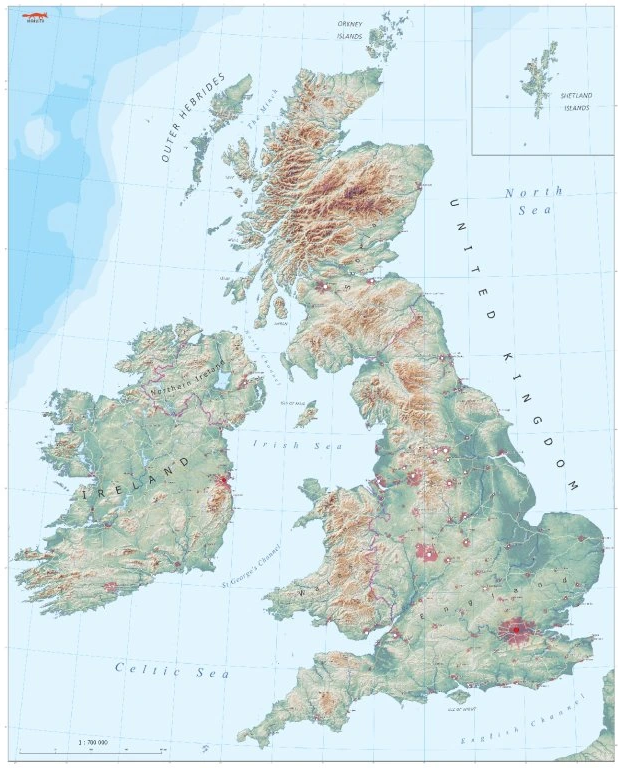 Velká výuková mapa USA