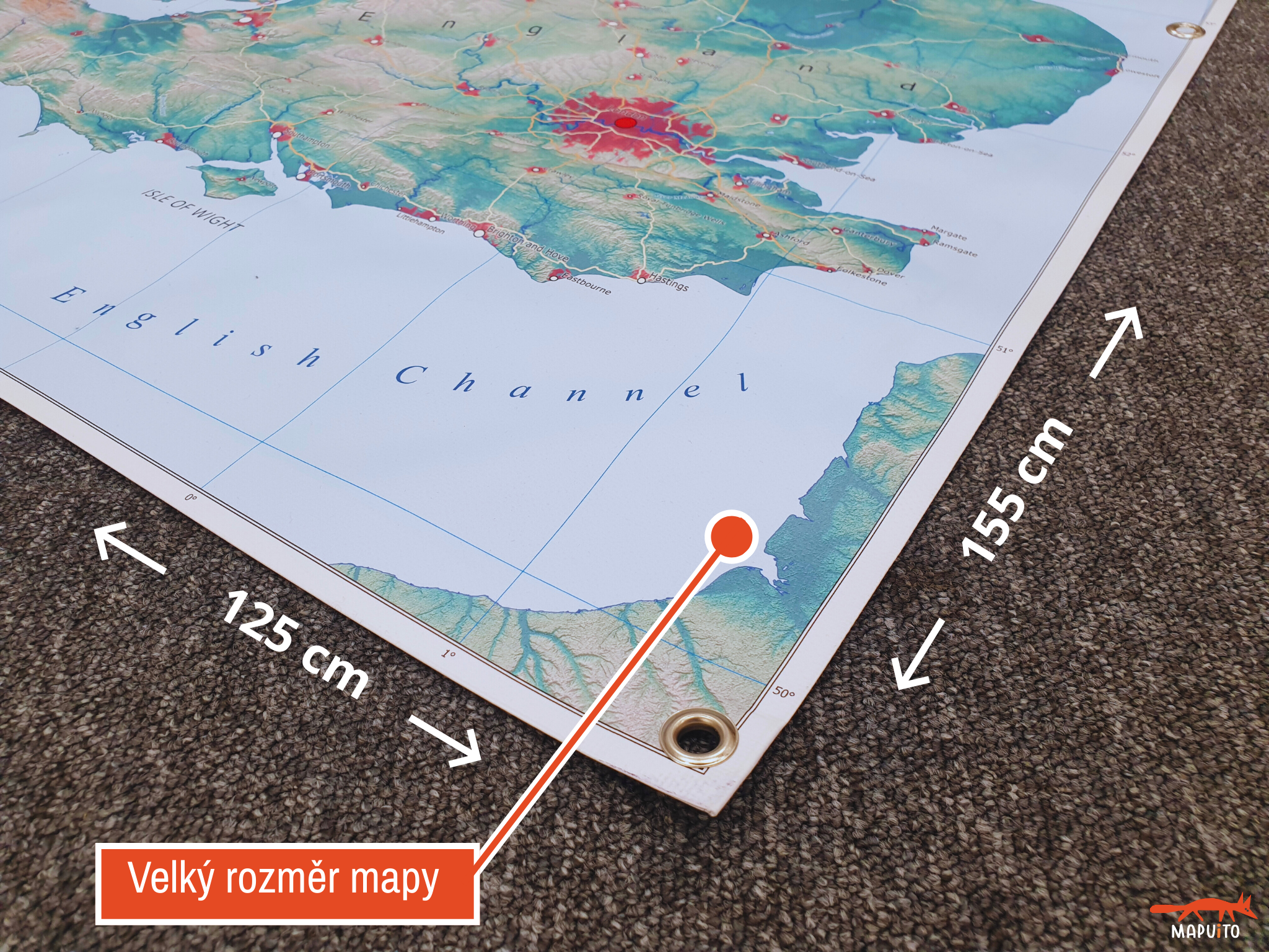 Velká mapa Britských ostrovů
