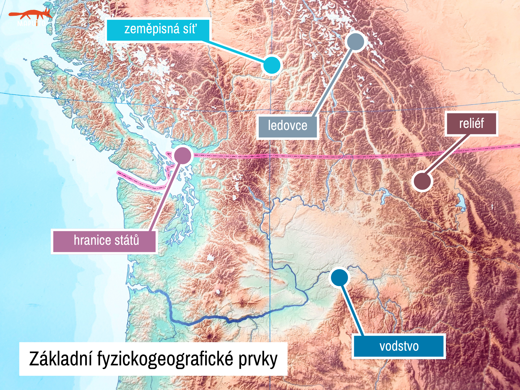 Velká mapa Severní Ameriky