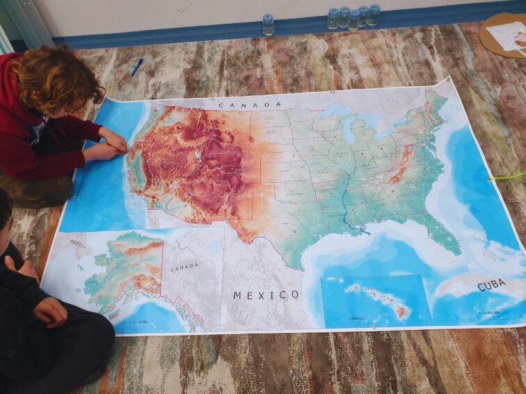 Velká výuková mapa USA