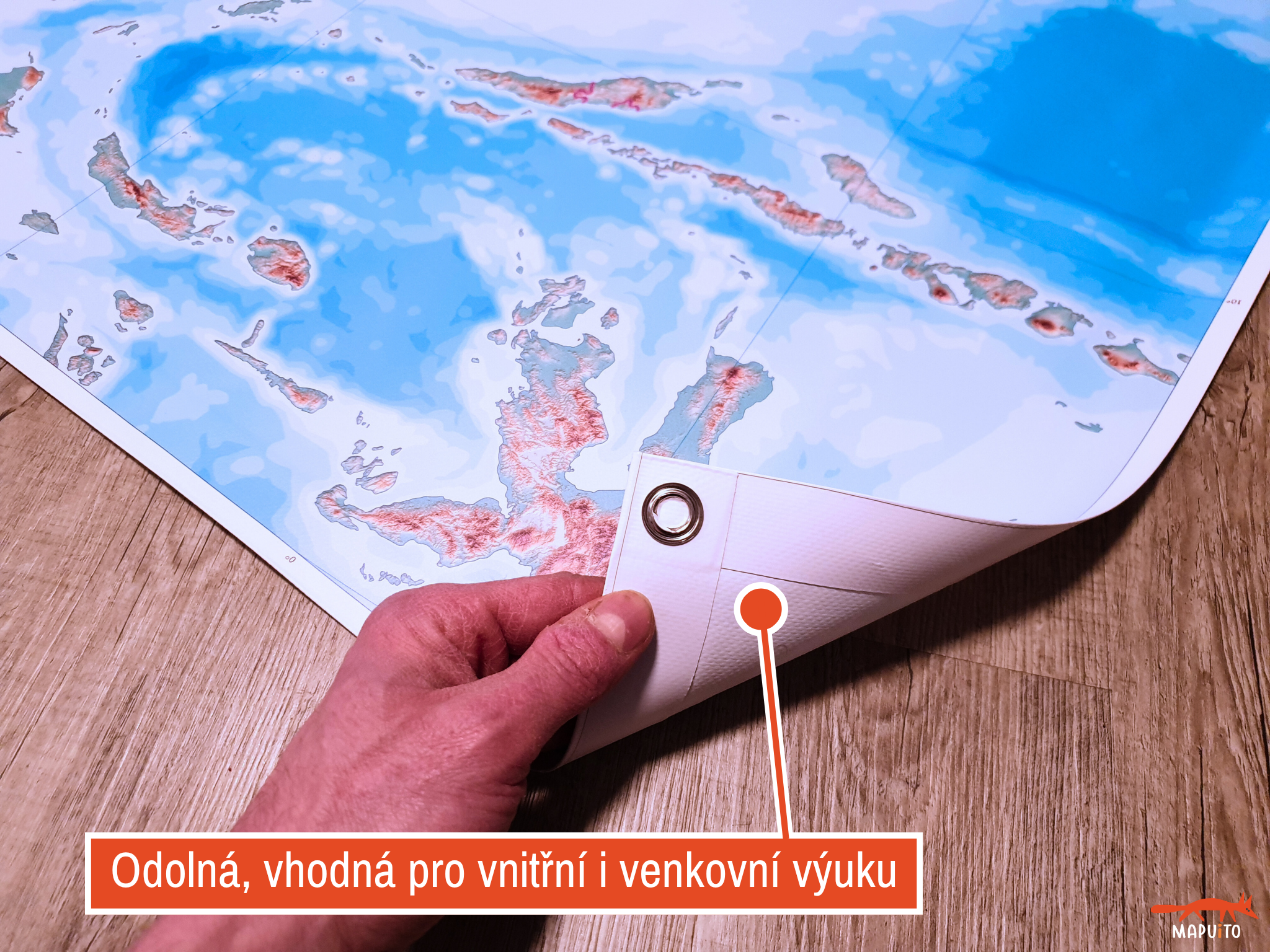 Velká mapa Austrálie a Oceánie