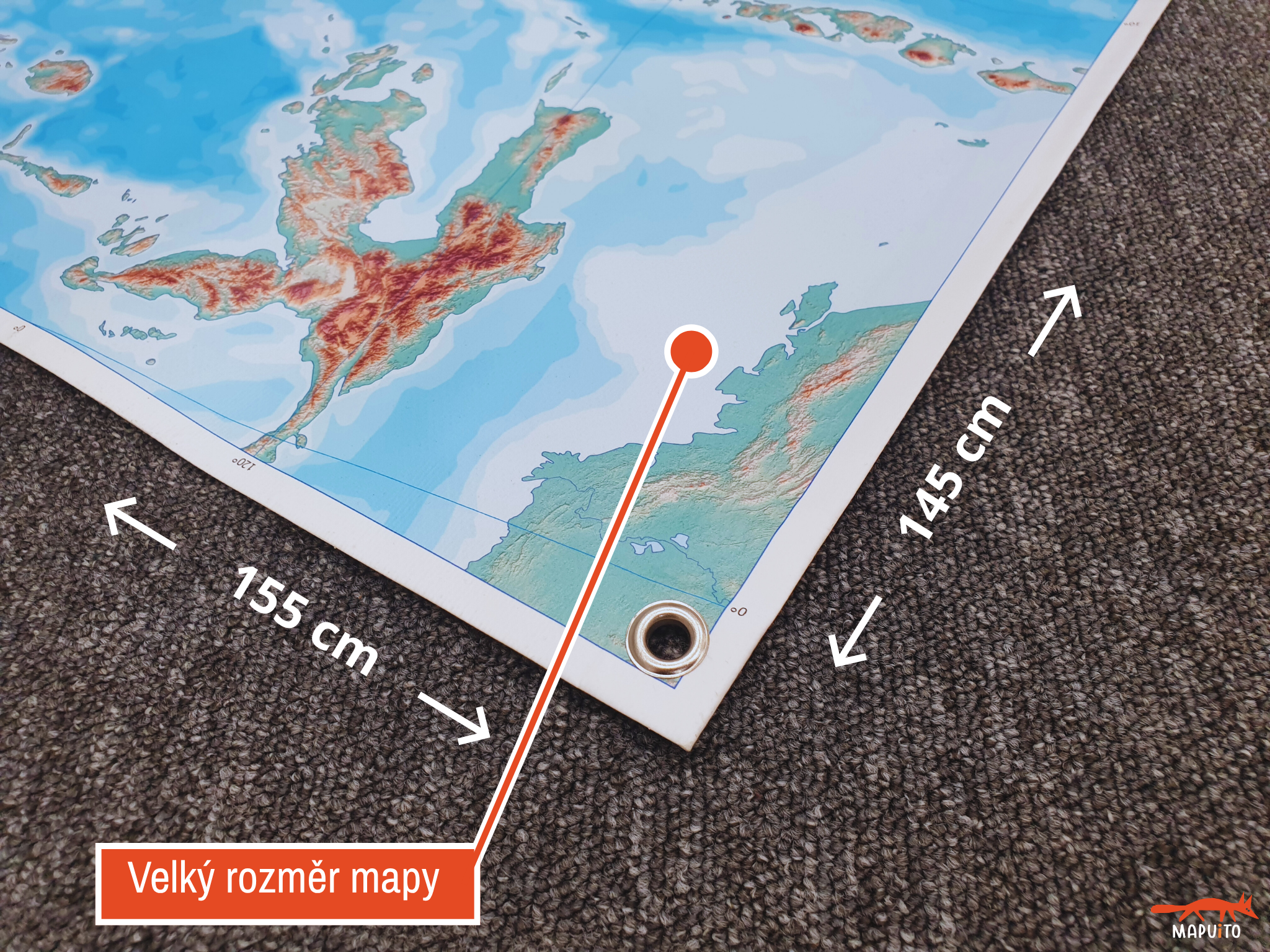 Velká mapa Austrálie a Oceánie
