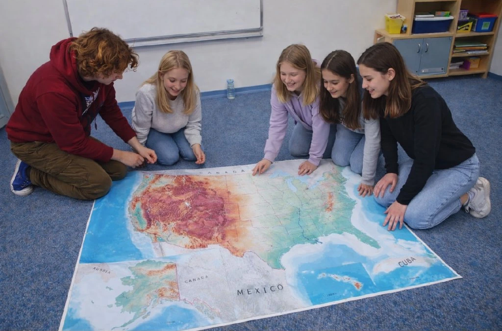 Velká výuková mapa USA