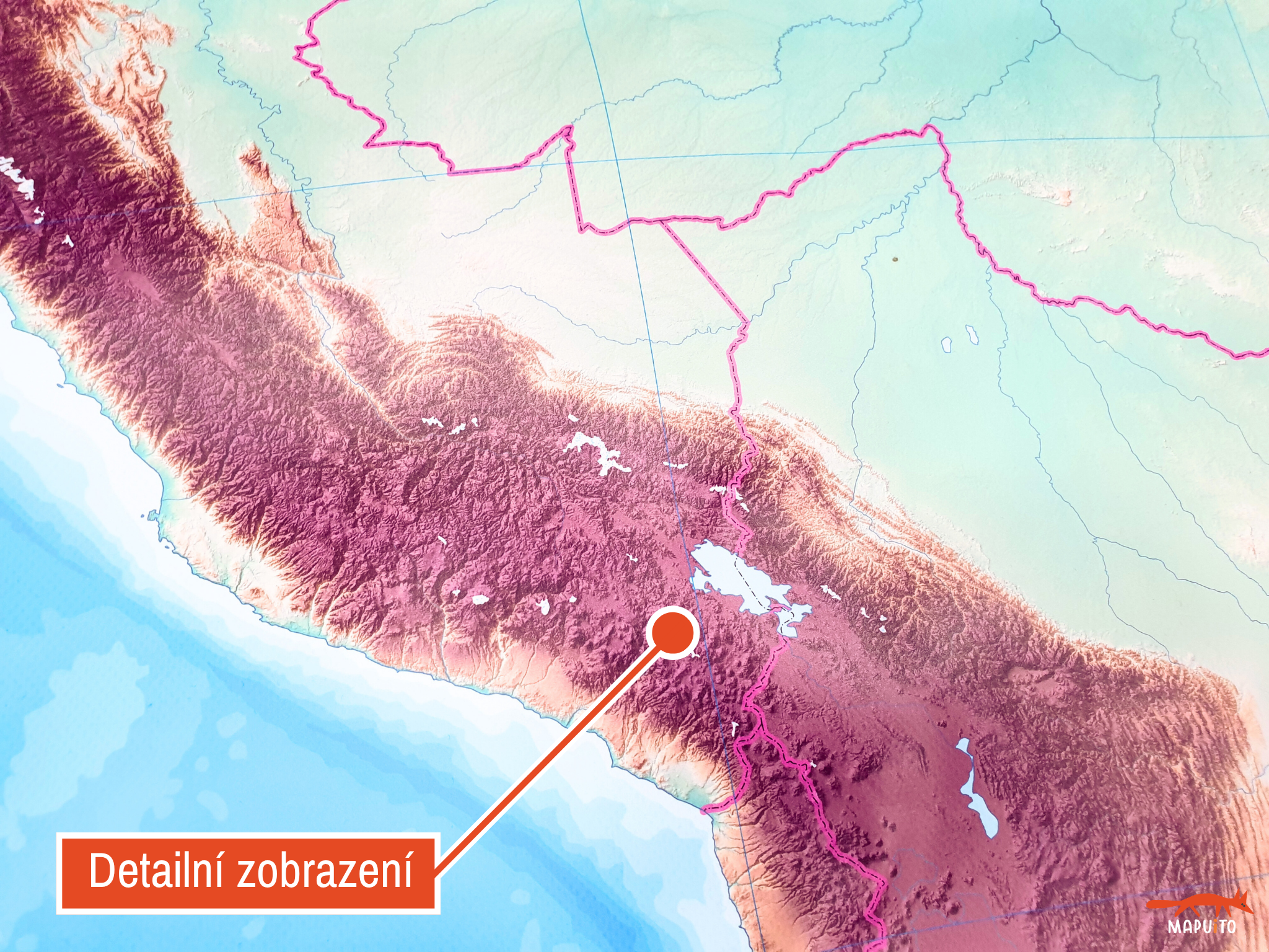 Velká mapa Jižní Ameriky