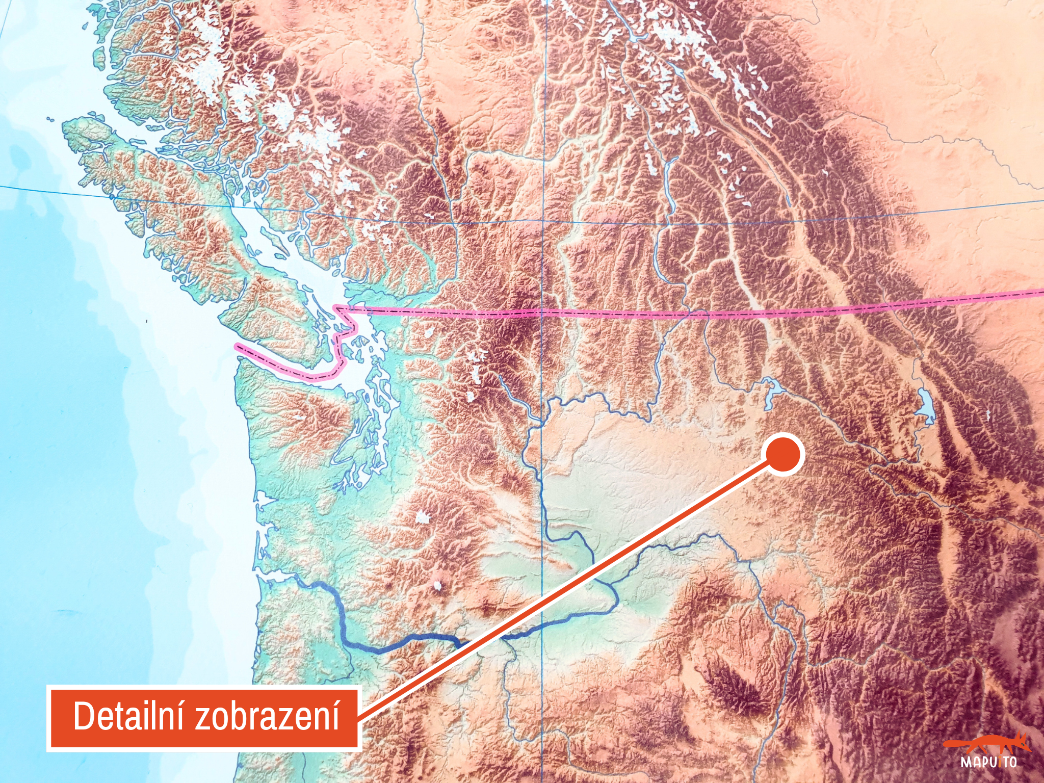 Velká mapa Severní Ameriky