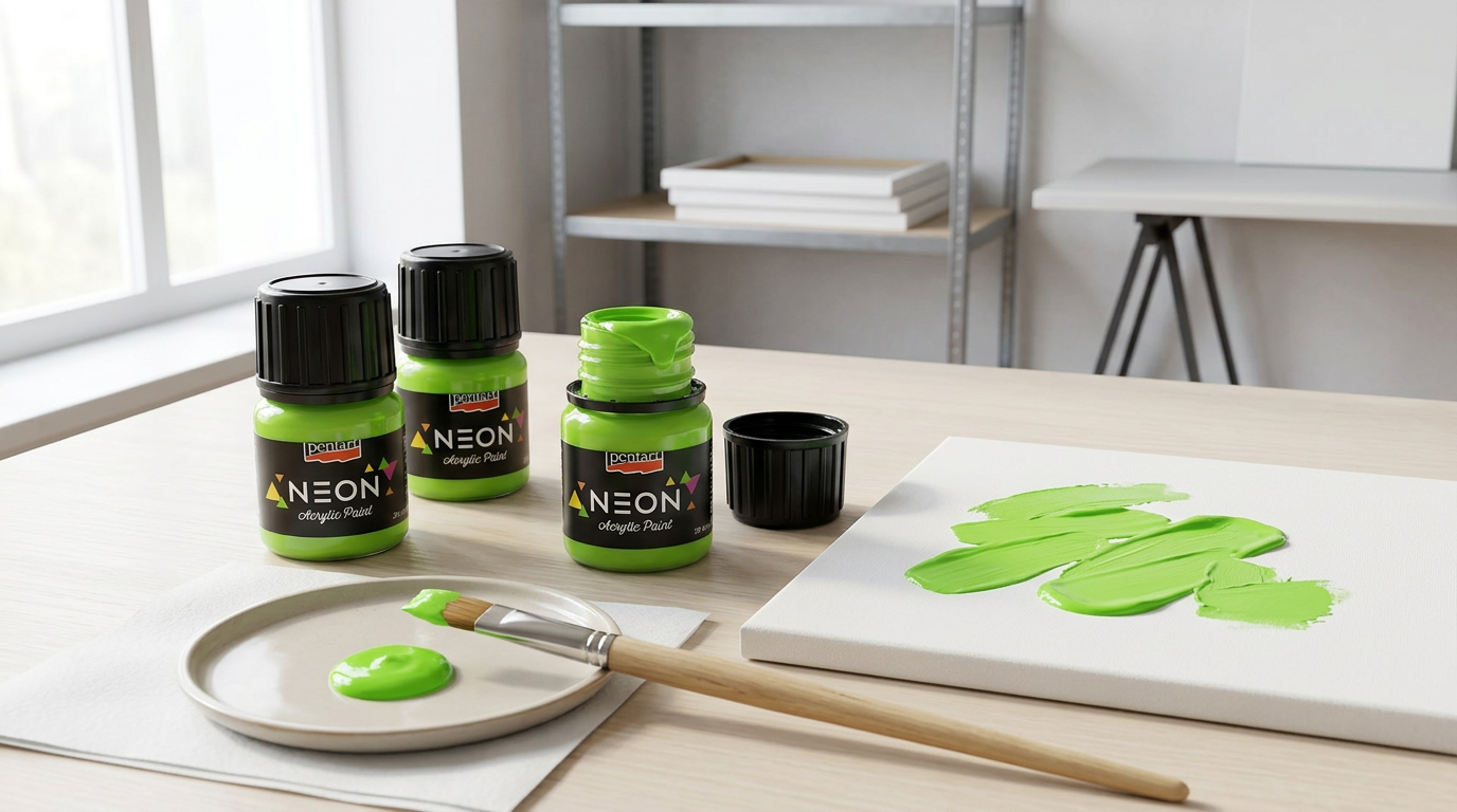 Akrylová barva NEON PENTART 30 ml ZELENÁ