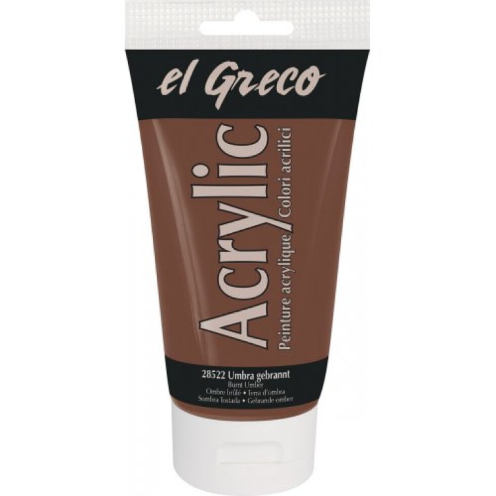 Akrylová barva EL GRECO 150 ml TMAVÁ OKROVÁ