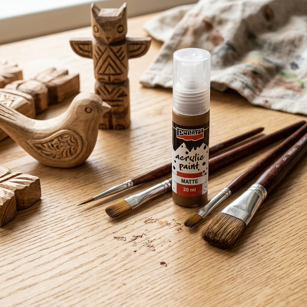 Akrylová barva matná PENTART 20 ml KAŠTANOVÁ
