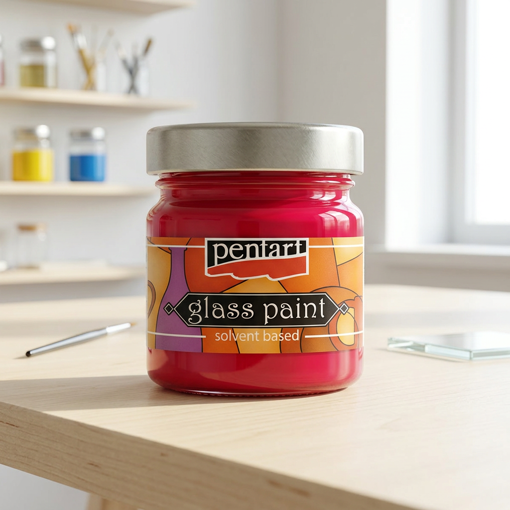 Barva na sklo nevypalovací PENTART 30 ml ČERVENÁ