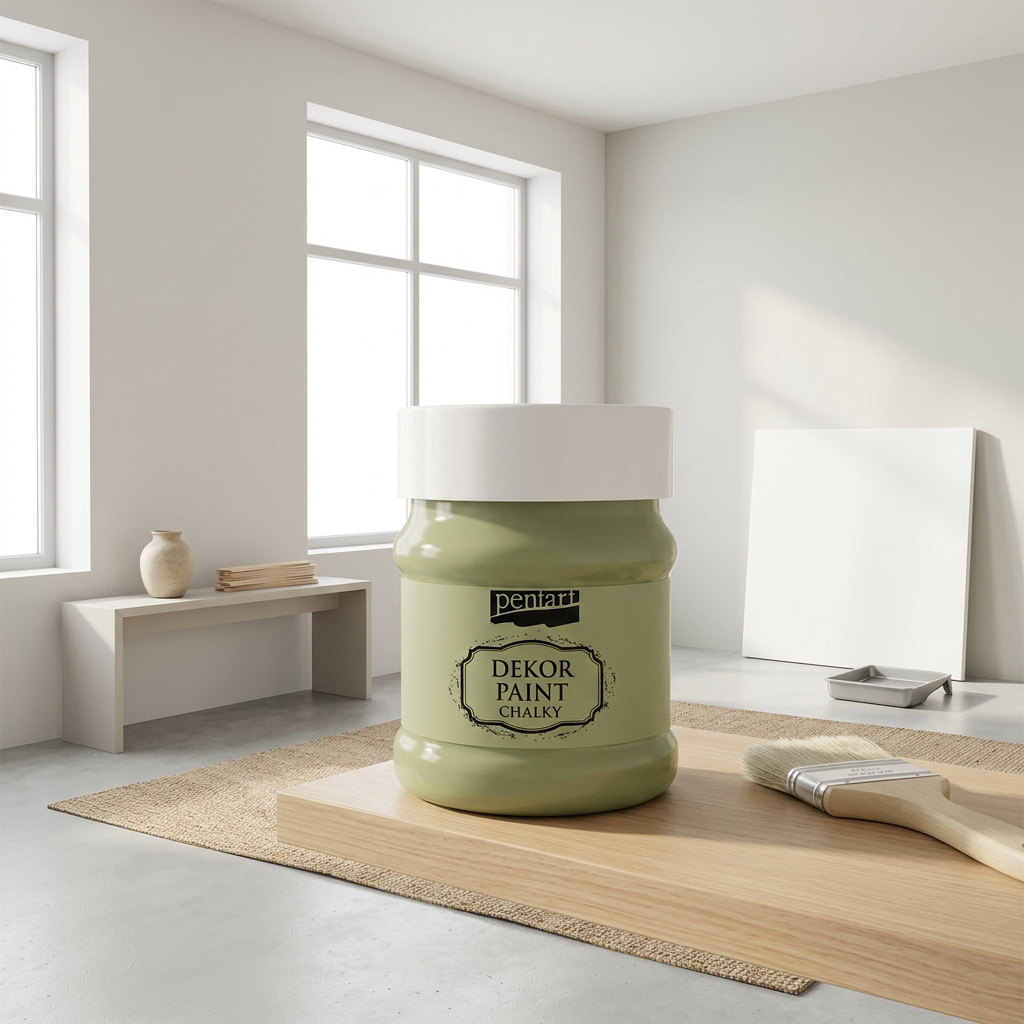 Křídová a dekorační barva PENTART 230 ml OLIVOVÁ