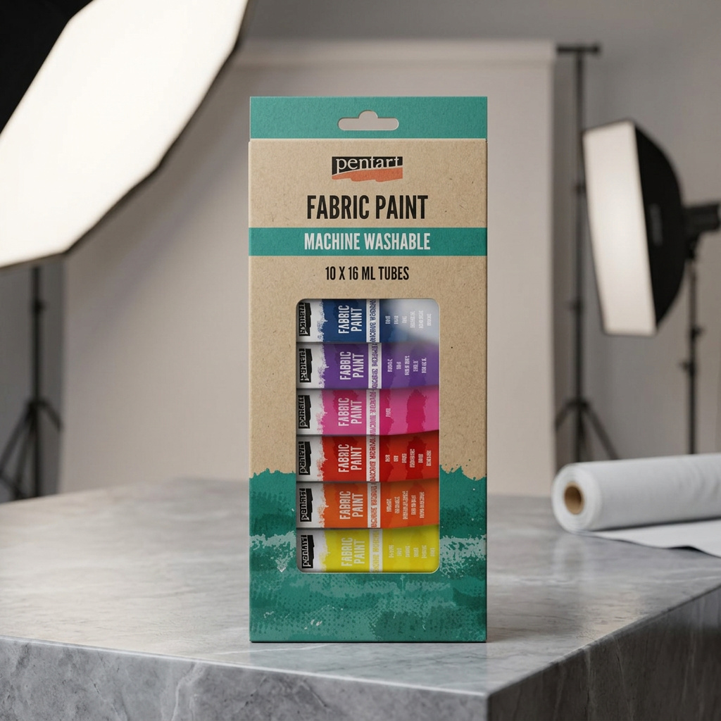 Sada barvy na textil PENTART 10 x 16 ml