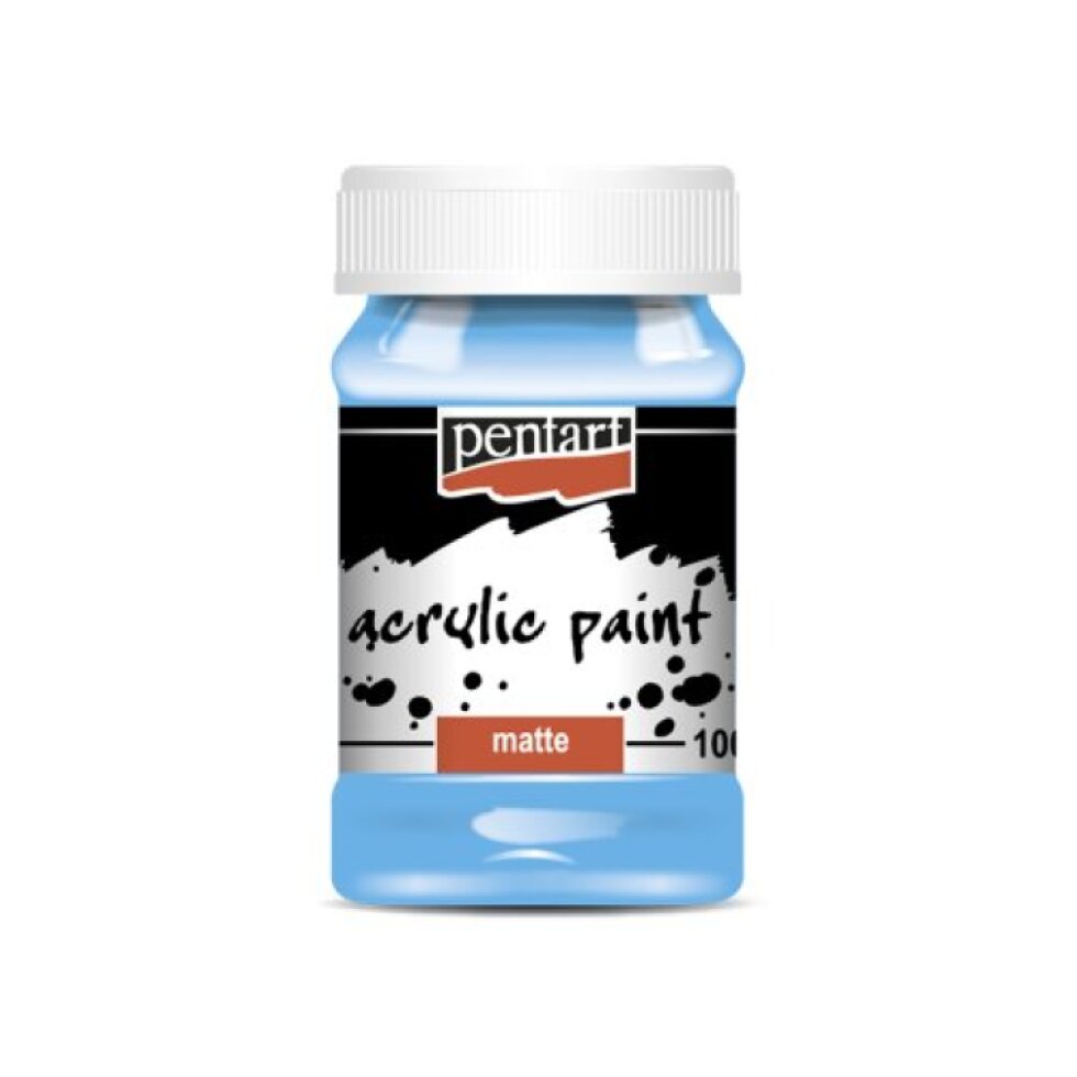 Akrylová barva matná PENTART 100 ml SVĚTLÁ MODRÁ