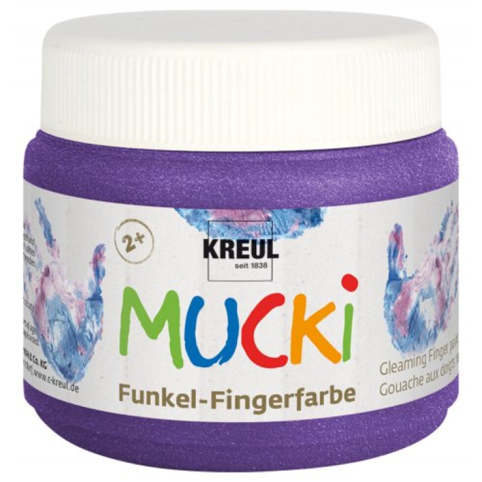 Prstová barva MUCKI 150 ml TŘPYTIVÁ FIALOVÁ