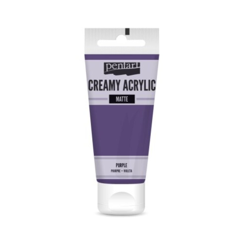 Krémová akrylová barva matná PENTART 60 ml PURPUROVÁ