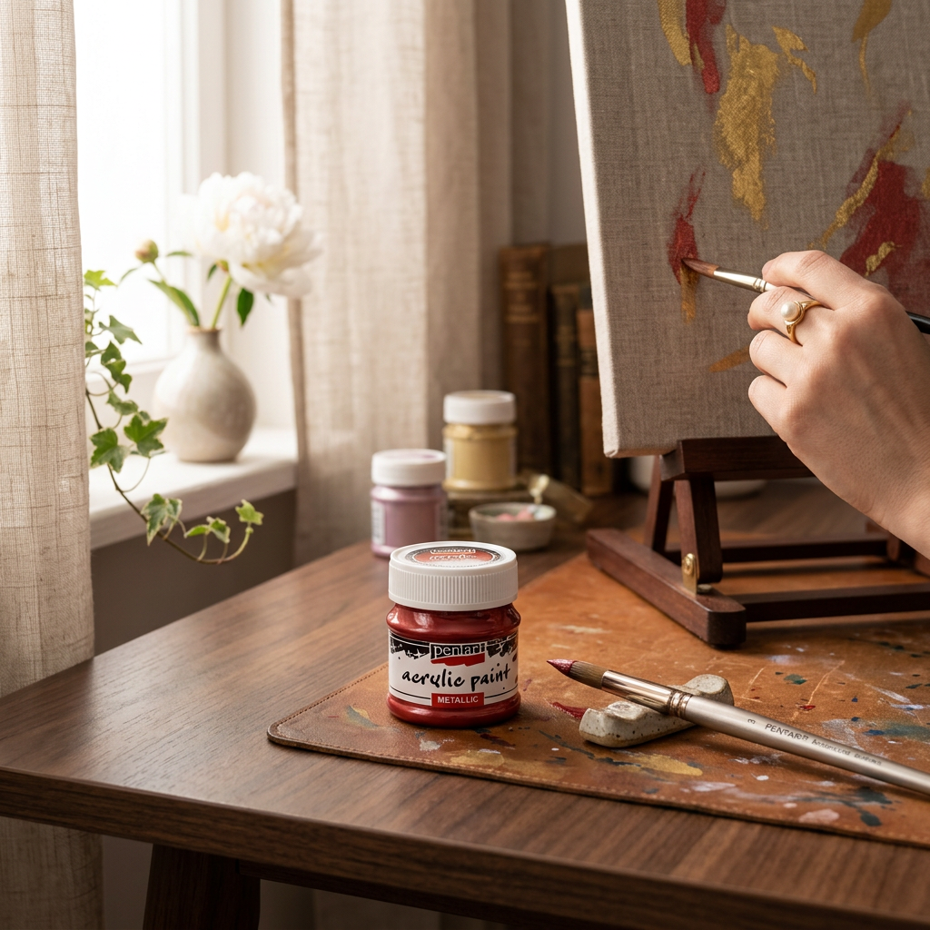 Akrylová barva metalická PENTART 50 ml BOURDON