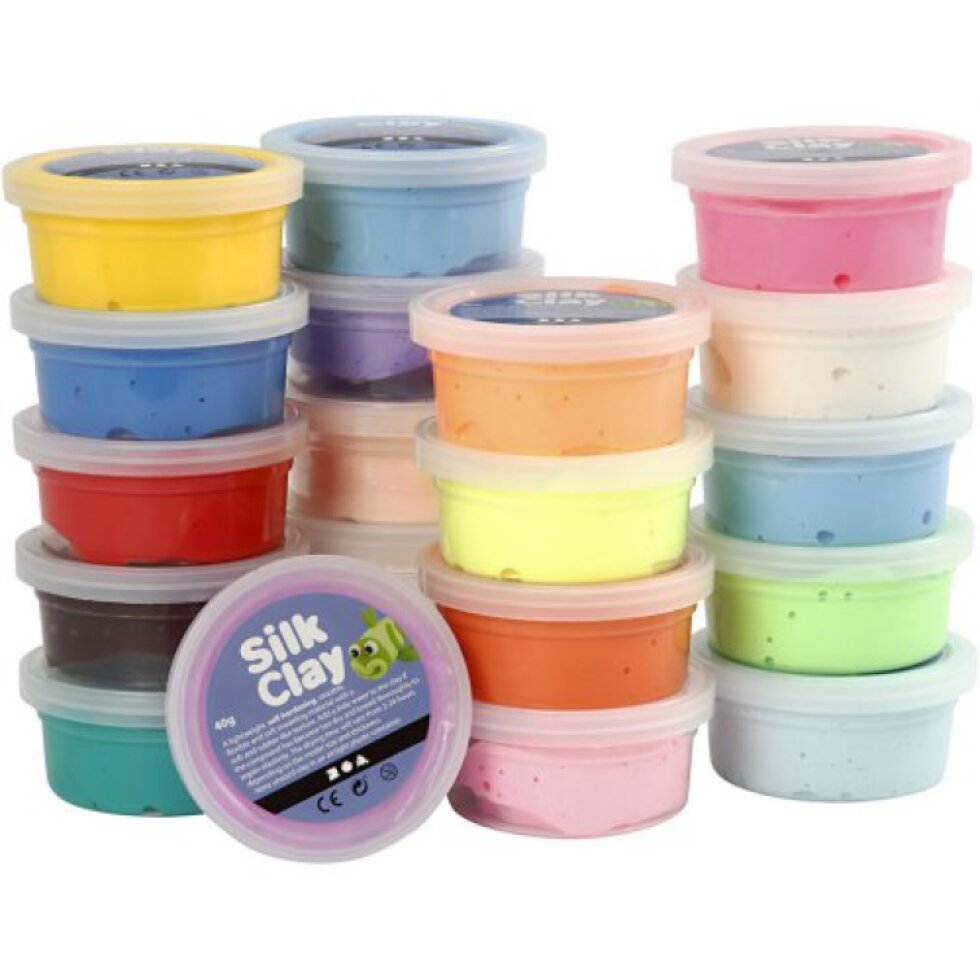 Silk Clay hedvábná modelovací hmota SADA 20 x 40 g barev