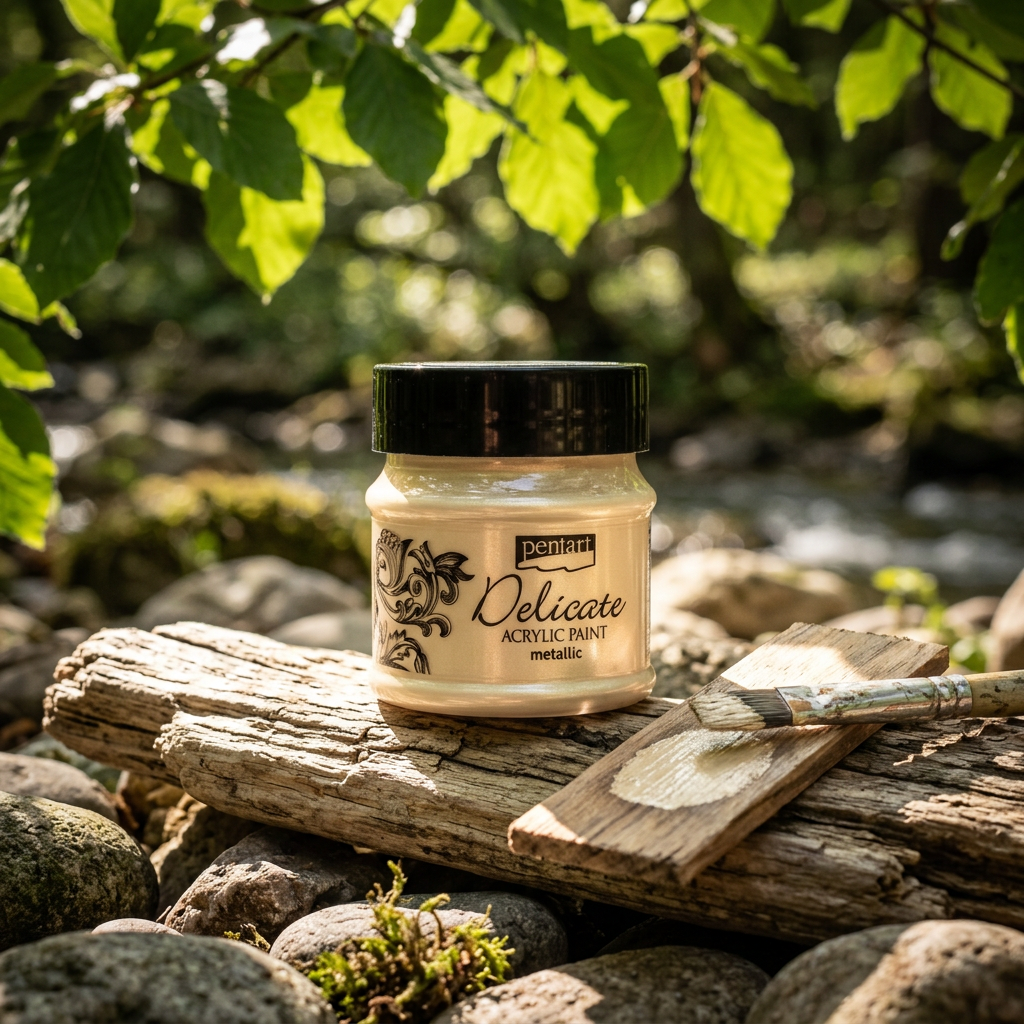 Akrylová barva delikátní metalická PENTART 50 ml TMAVÁ ZLATÁ