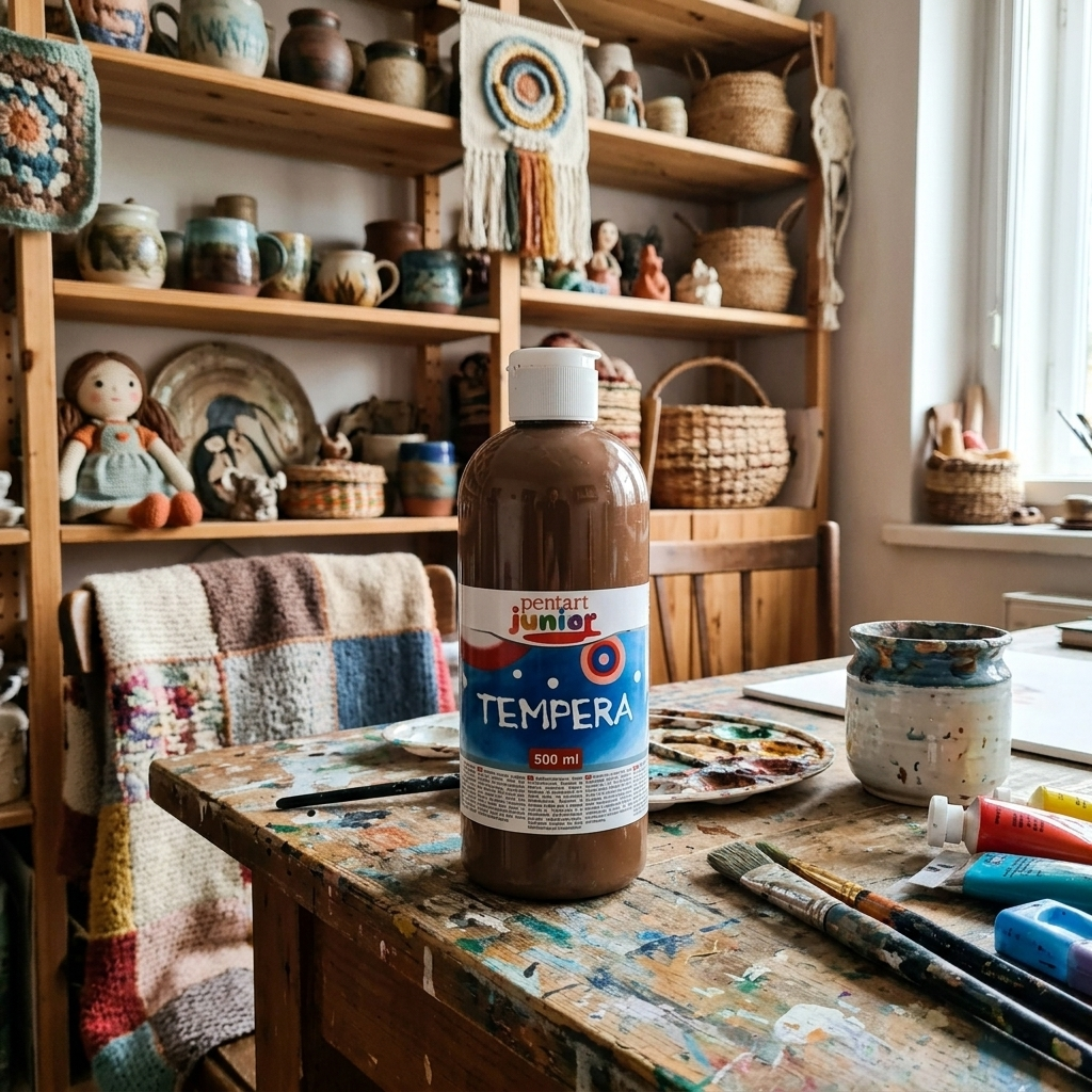 Temperová barva Junior PENTART 500 ml HNĚDÁ