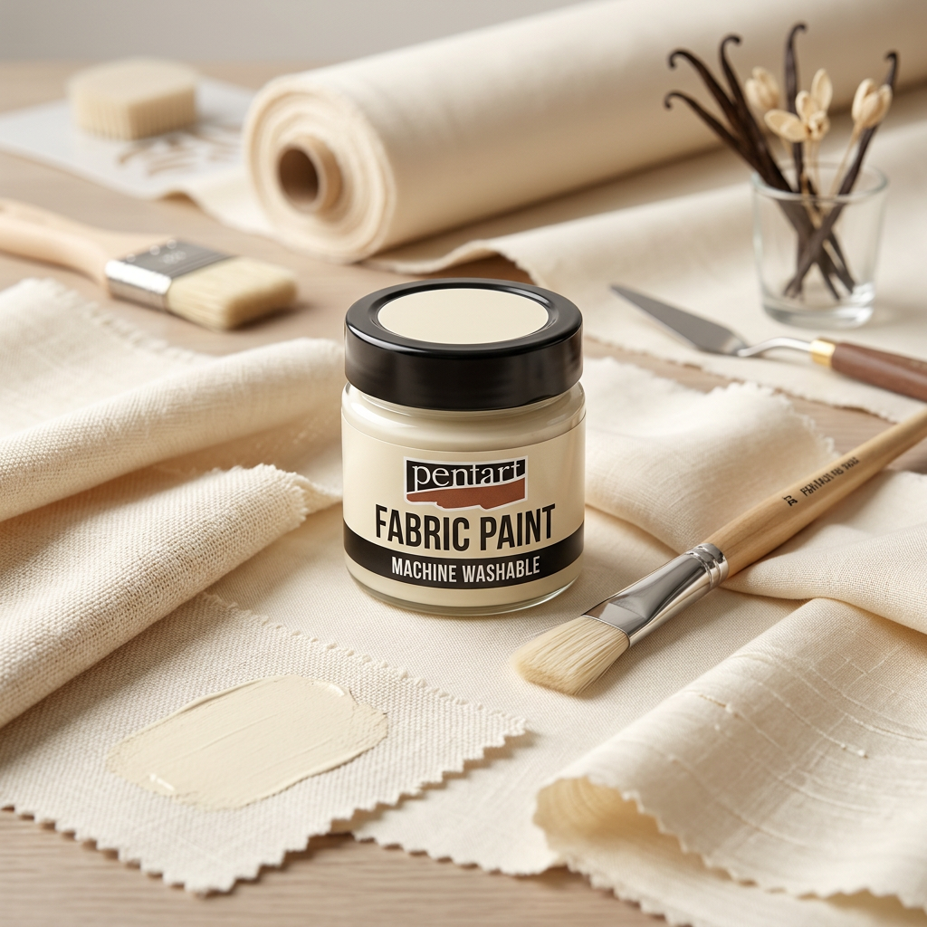 Barva na světlý a tmavý textil PENTART 50 ml VANILKOVÁ