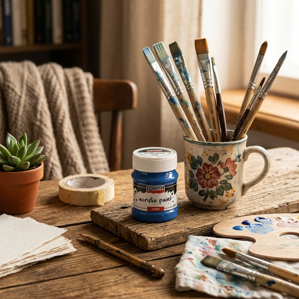 Akrylová barva matná PENTART 230 ml MODRÁ