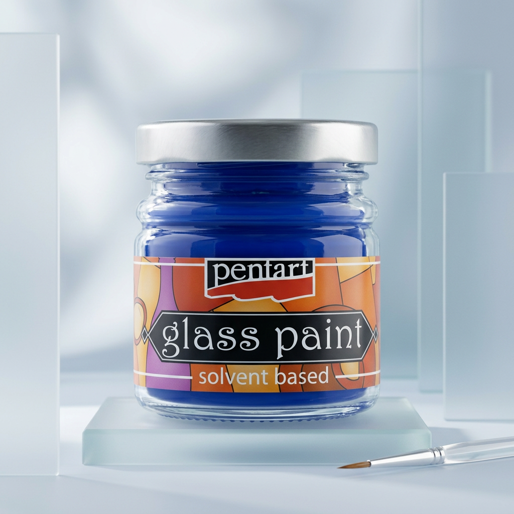 Barva na sklo nevypalovací PENTART 30 ml MODRÁ BOUŘE