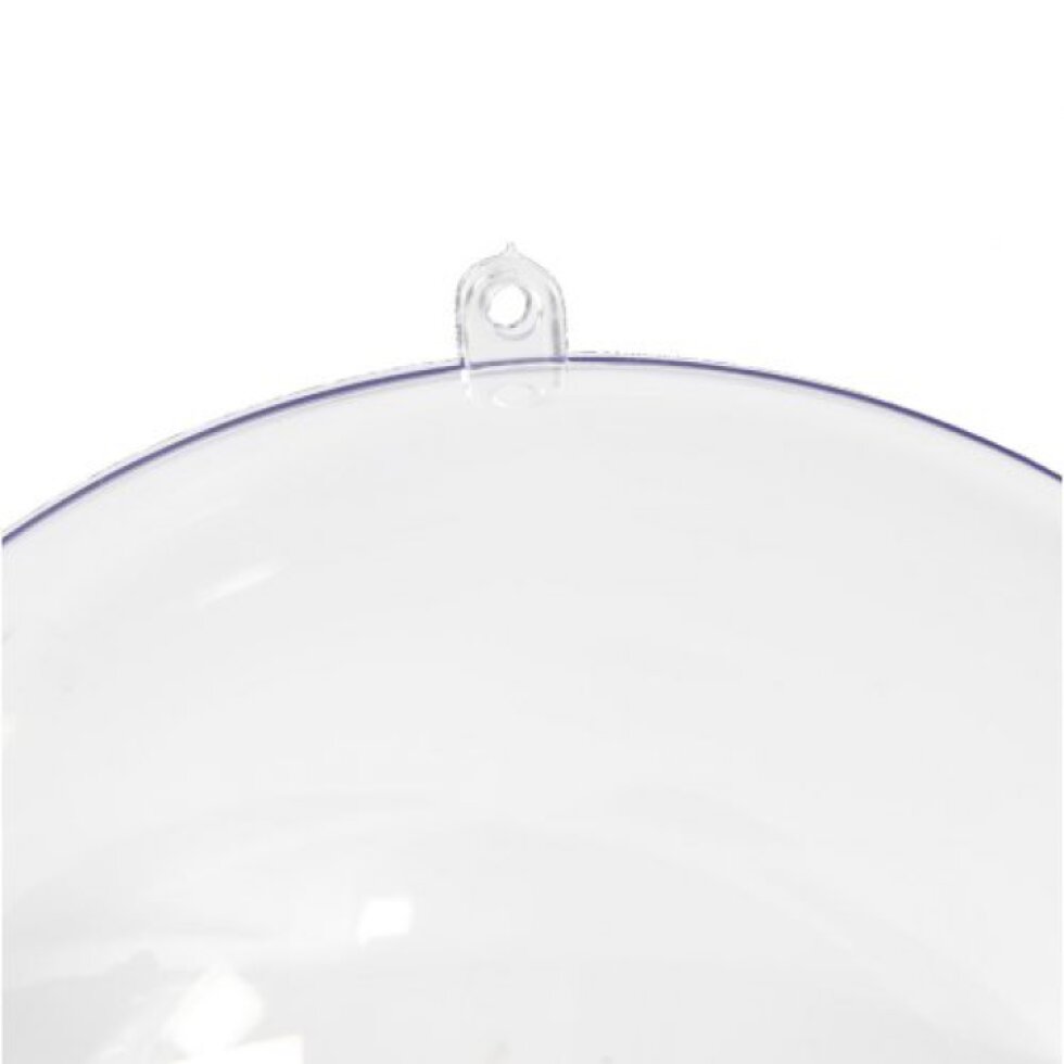 Vánoční plastová baňka k dotvoření, průměr 15,6 cm, transparentní