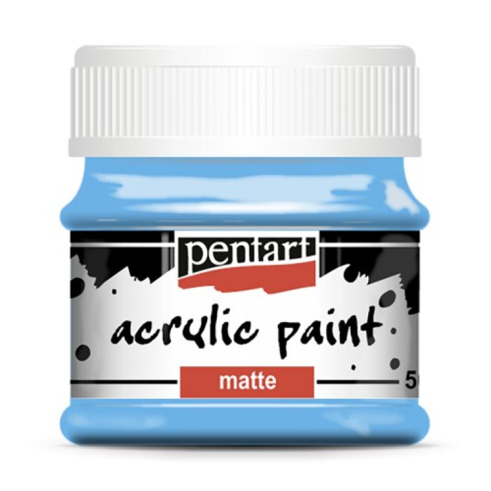 Akrylová barva matná PENTART 50 ml SVĚTLÁ MODRÁ