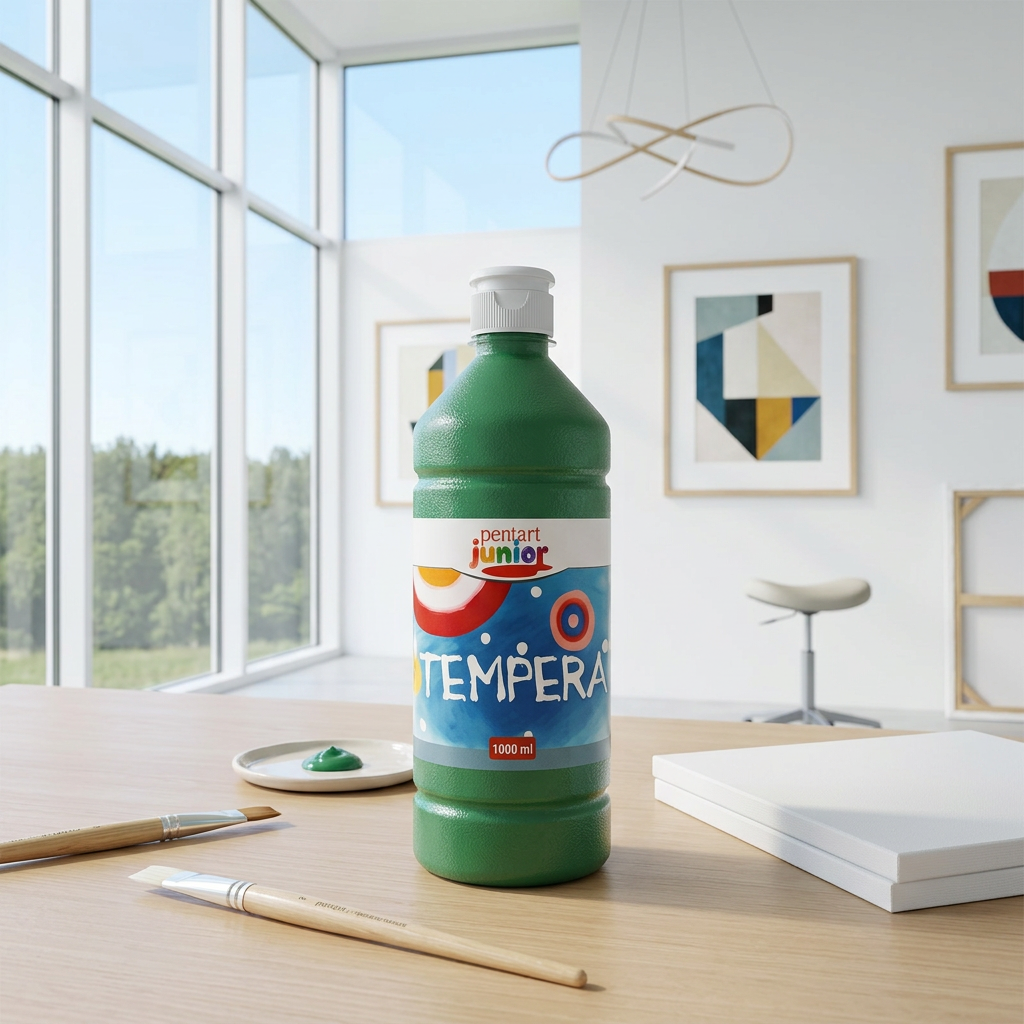 Temperová barva Junior PENTART 1000 ml ZELENÁ