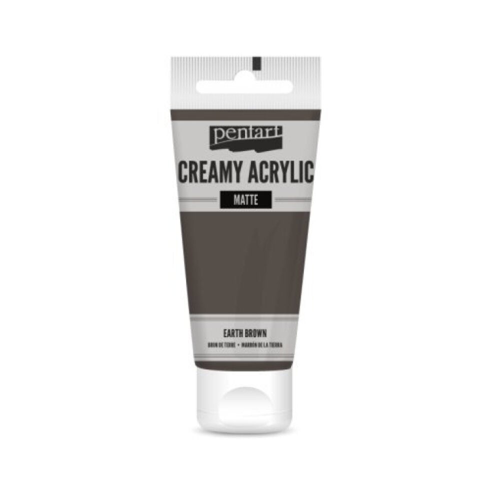 Krémová akrylová barva matná PENTART 60 ml ZEMĚ HNĚDÁ