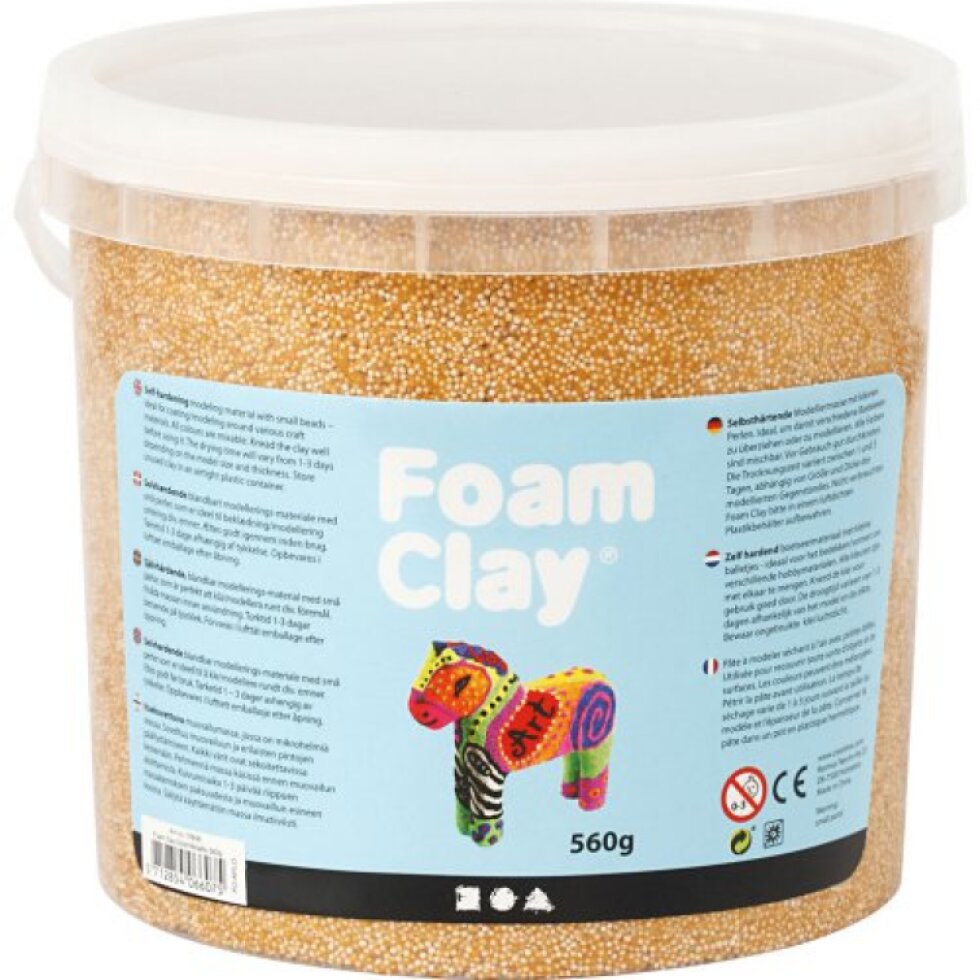 Samotvrdnoucí modelovací pěnová kuličková hmota Foam Clay ZLATÁ 560g