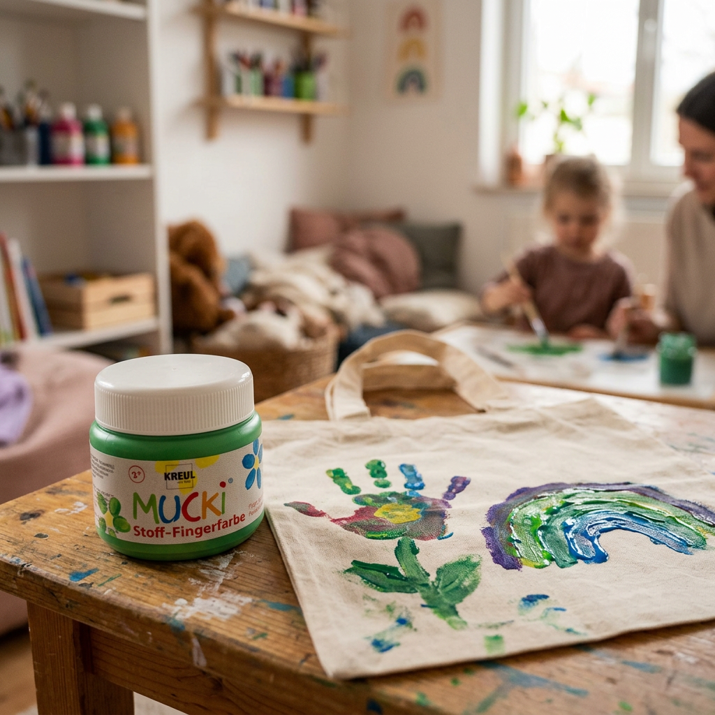 Prstová barva na textil MUCKI 150 ml MODRÁ