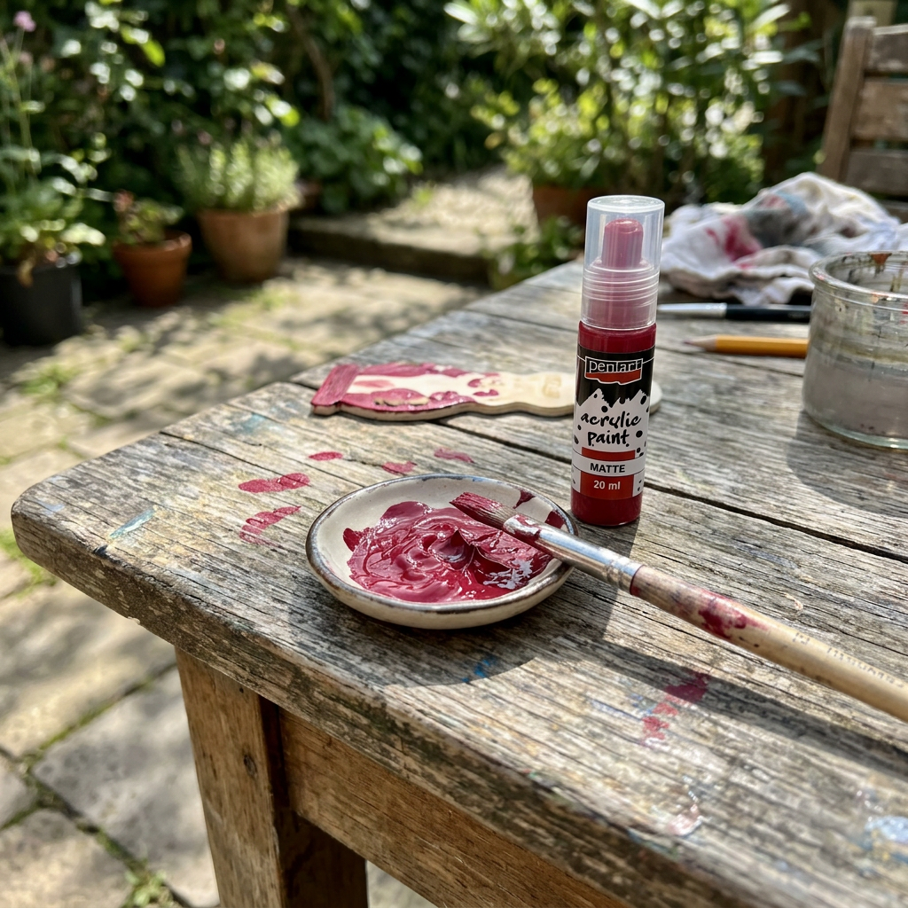 Akrylová barva matná PENTART 20 ml KARMÍNOVÁ