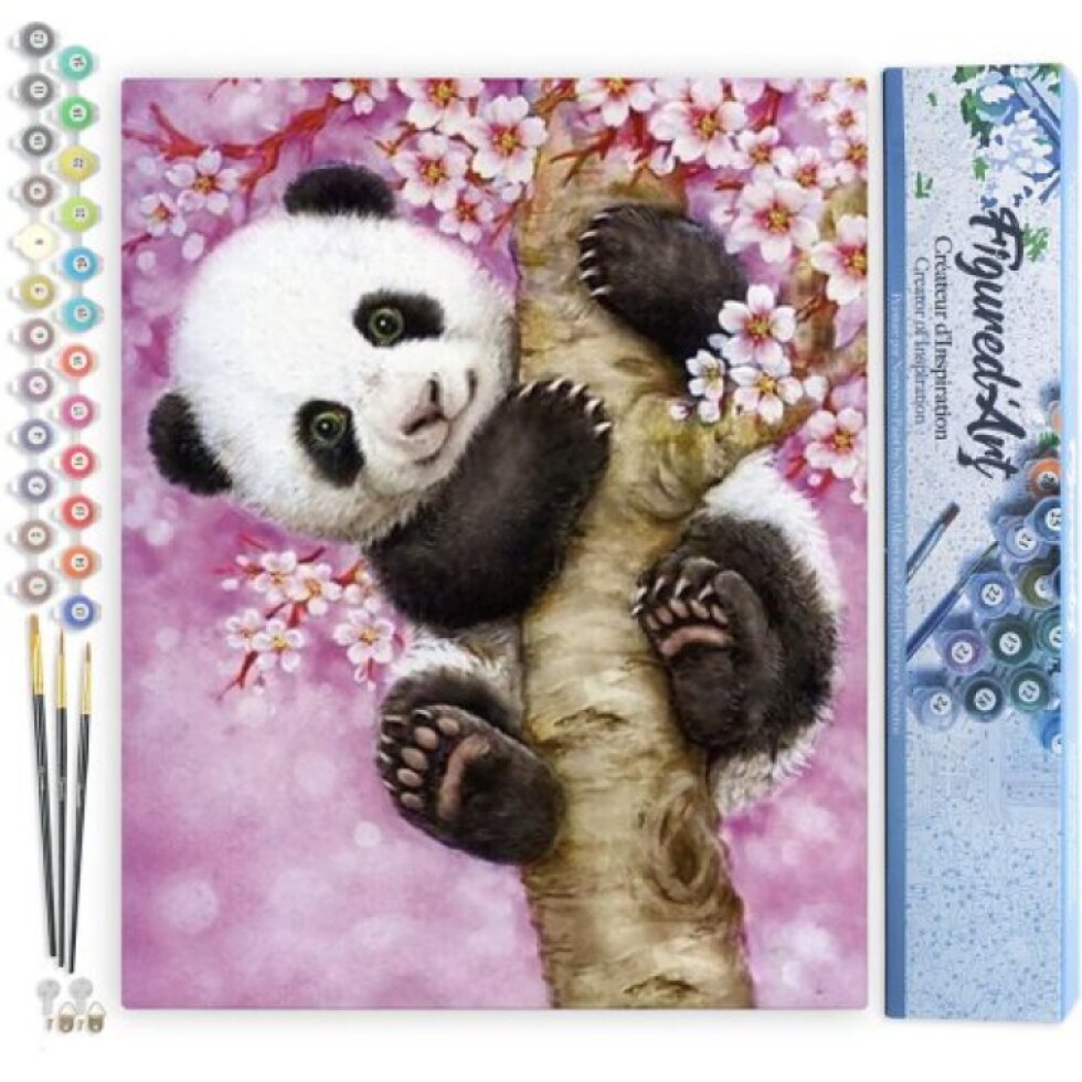 Malování podle čísel - BABY PANDA bez rámu 40 x 50 cm