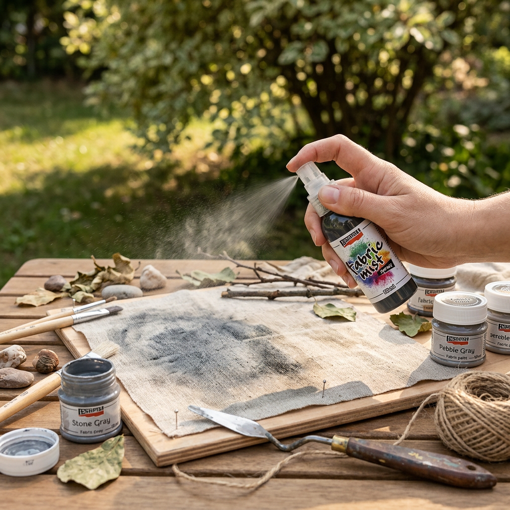 Barva na textil ve spreji PENTART 50 ml ŠEDÁ