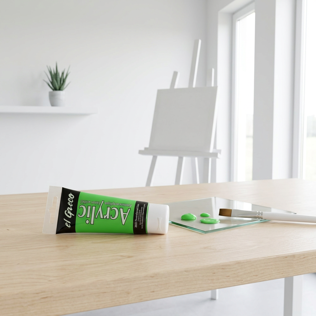 Akrylová barva EL GRECO 75 ml FLUORESCENČNÍ ZELENÁ