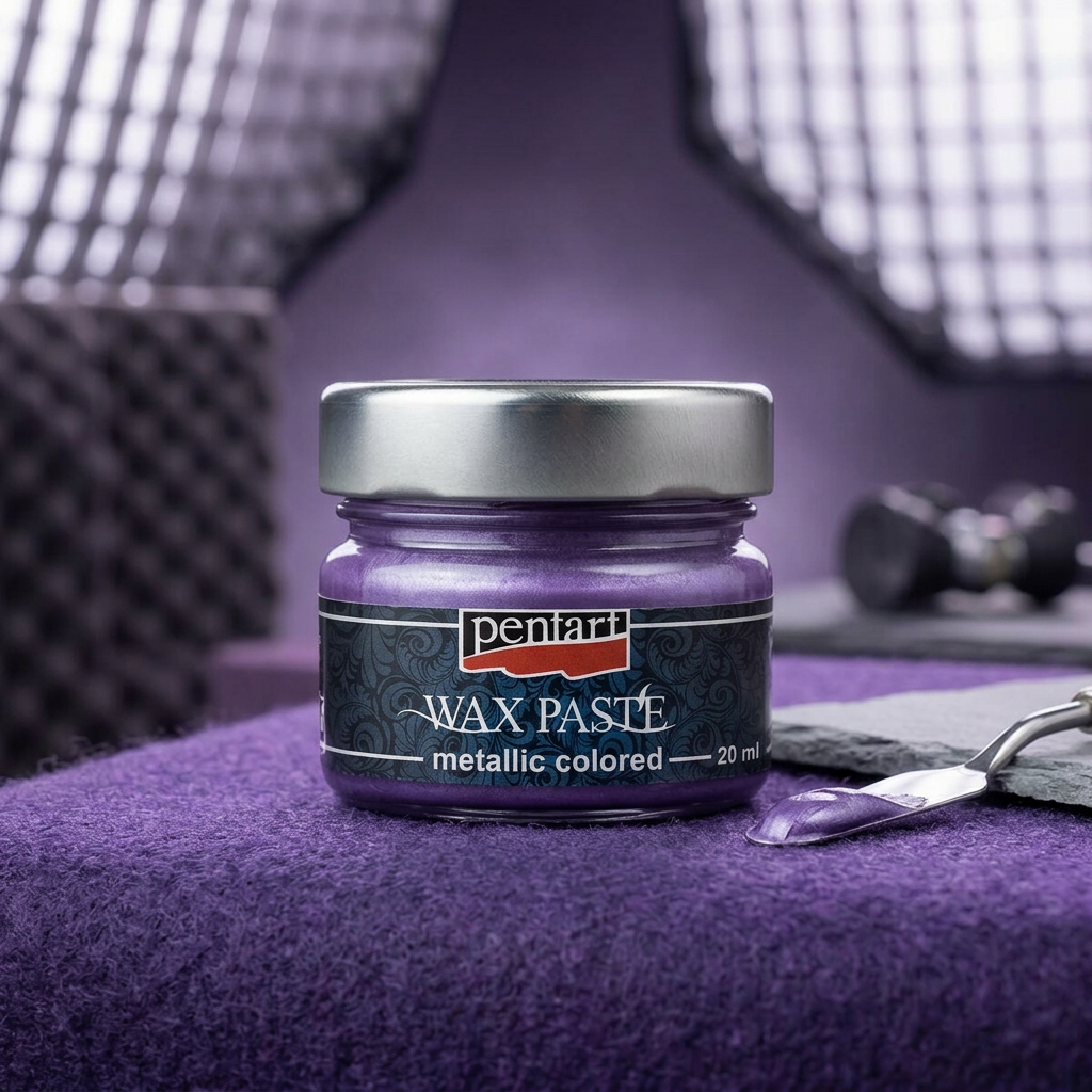 Vosková pasta barevná metalická PENTART 20 ml PURPUROVÁ