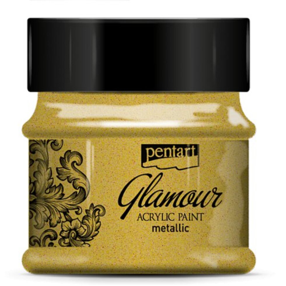 Akrylová barva metalická zářivá PENTART 50 ml ZLATÁ