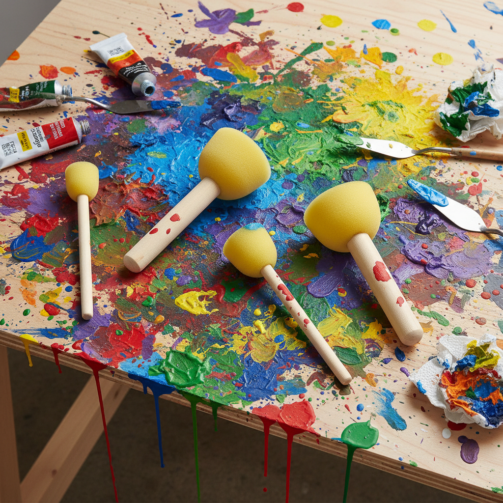 Sada štětců / houbiček na šablony ELCO PINSEL - 4 ks