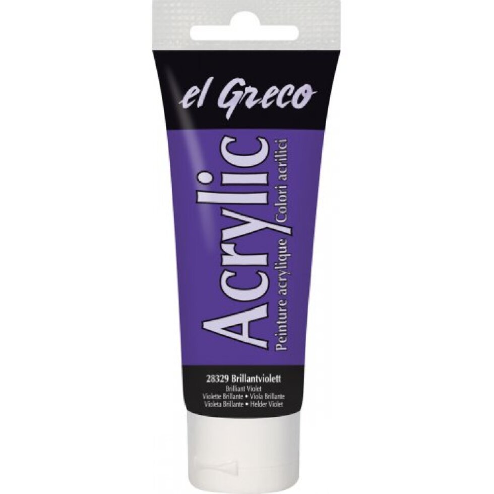 Akrylová barva EL GRECO 75 ml BRILANTNÍ FIALOVÁ