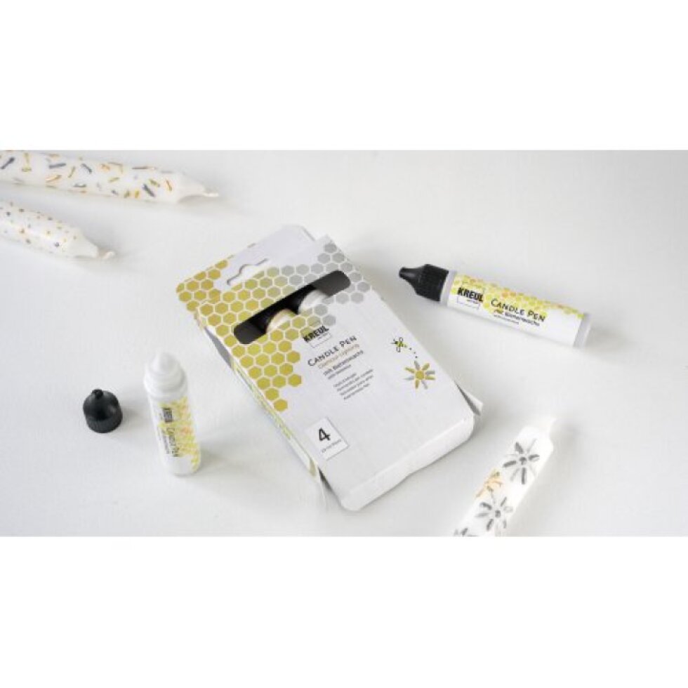 Sada CANDLE PEN KREUL voskové pero pro malování svíček 4 barvy GLAMOUR