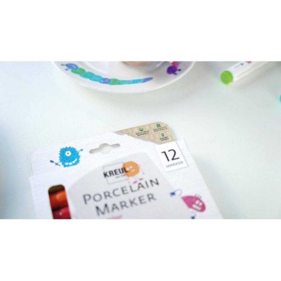 Sada Fix na porcelán KREUL medium JUNIOR 12 barev