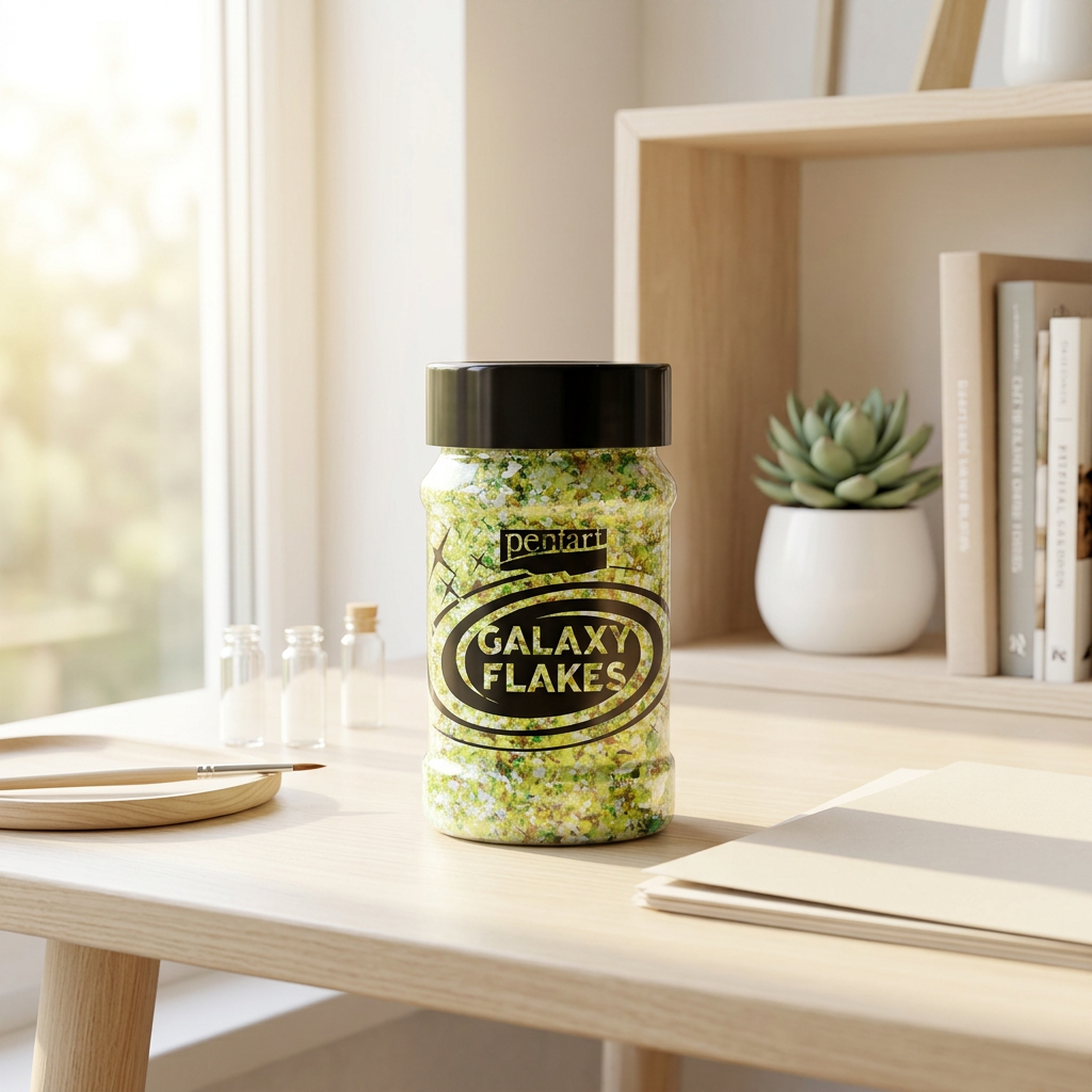 Galaxy vločky PENTART 15 g PLUTO ŽLUTÁ