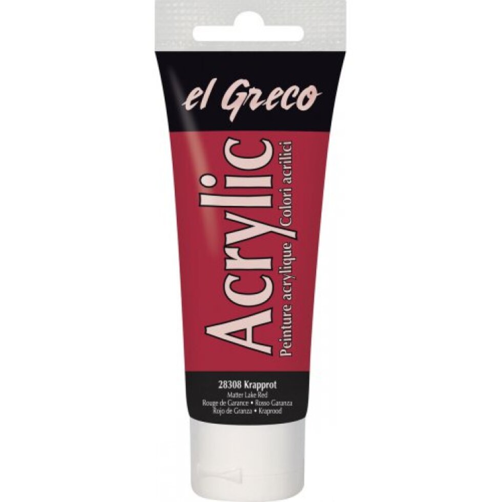 Akrylová barva EL GRECO 75 ml ČERVENÁ MADDER