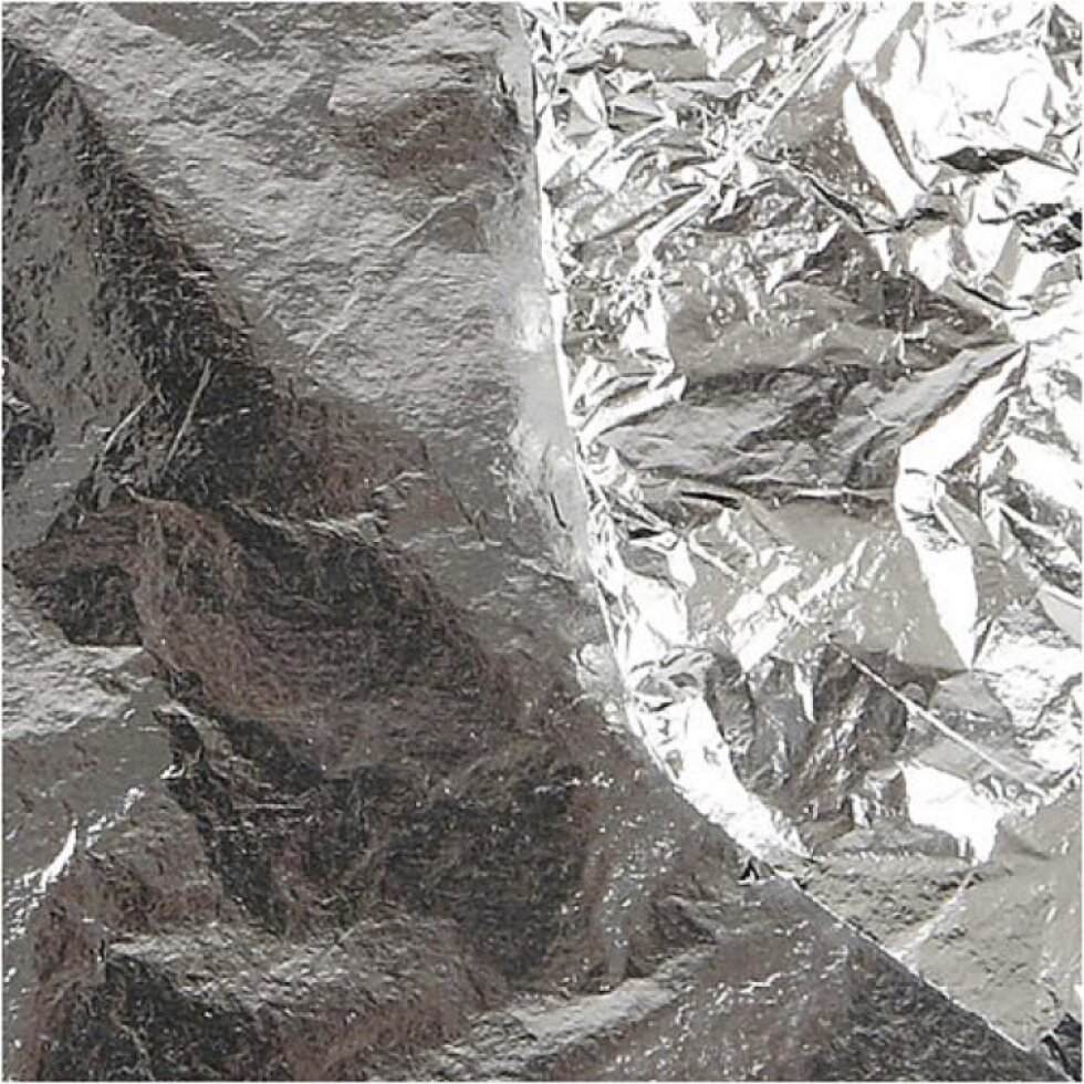 Metalické plátky 160 x 160 mm 25 listů STŘÍBRNÁ