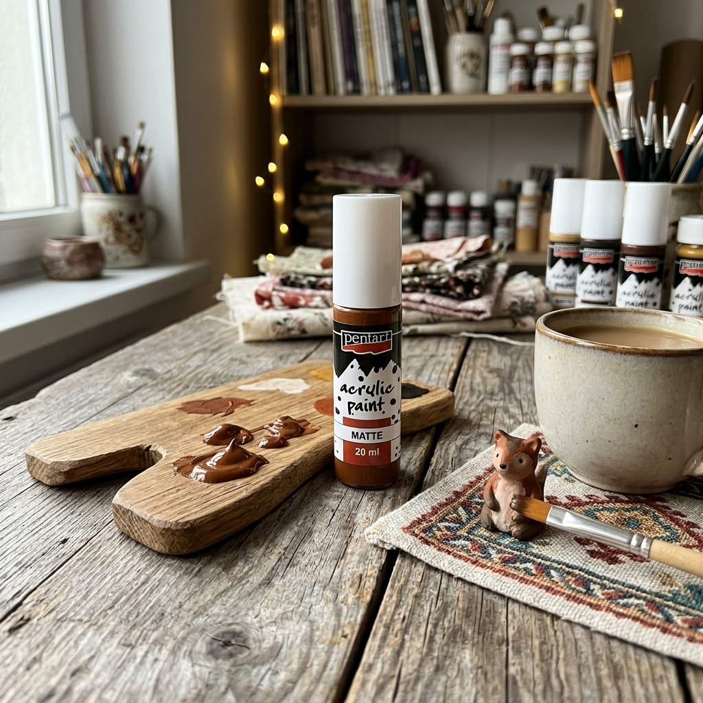 Akrylová barva matná PENTART 20 ml KAŠTANOVÁ