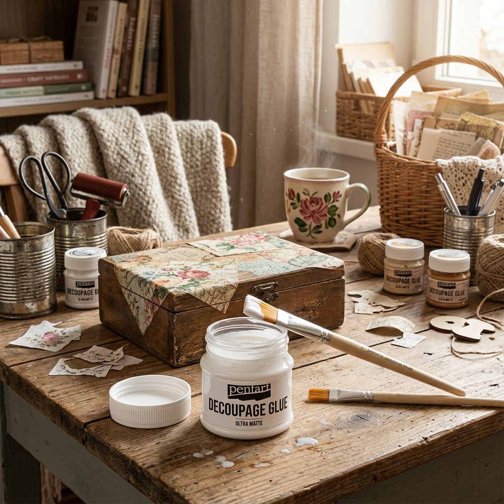 Lepidlo a lak na Decoupage PENTART 50 ml ULTRA MAT